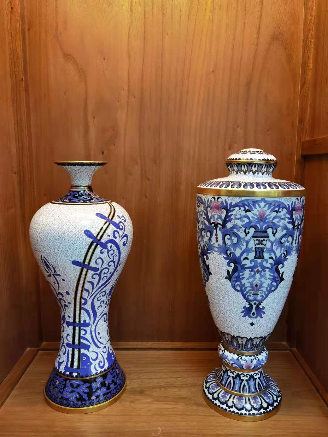 景泰藍青花瓶