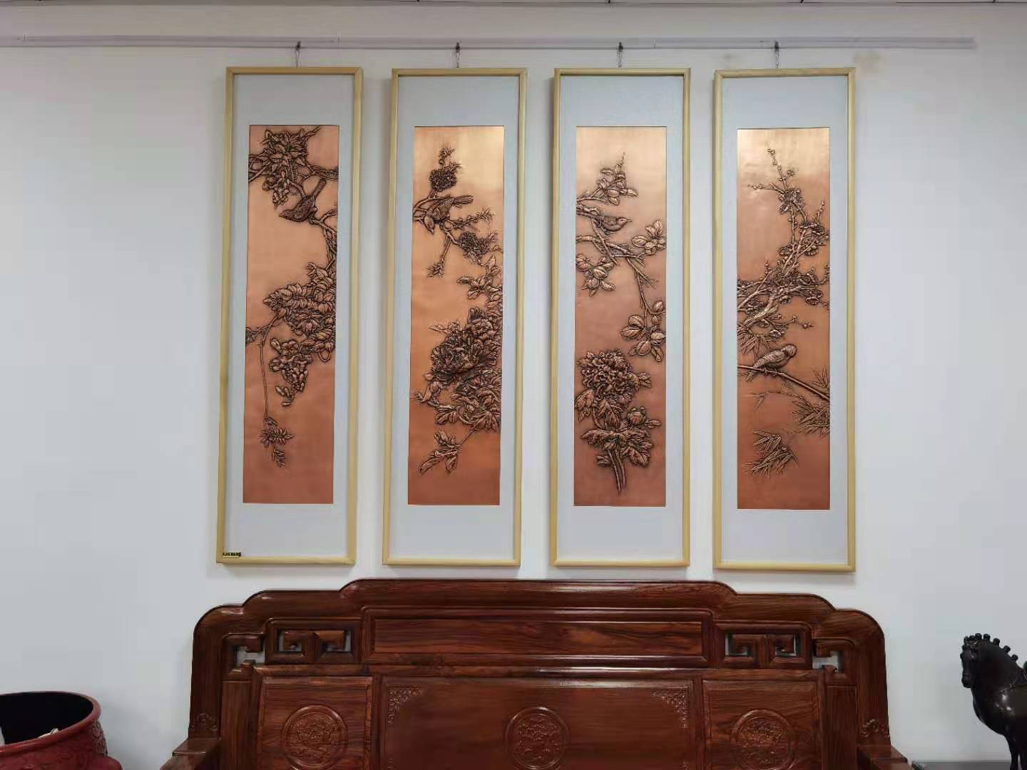 紫銅鍛鏨壁畫